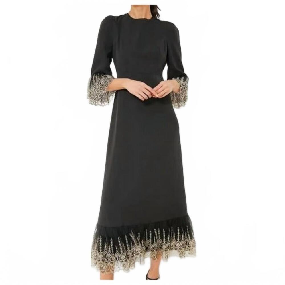 NEW TUCKERNUCK lillith midi dress in black